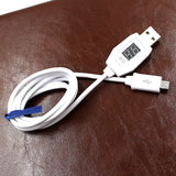 Digital LCD Voltage Display Micro USB Data Charging Cable