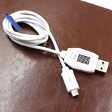 Digital LCD Voltage Display Micro USB Data Charging Cable