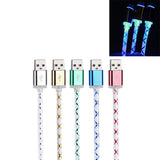 1M LED Light Micro USB Charger Cable for Samsung galaxy S7 Edge