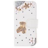 3D Diamond Crystal Luxury Flip PU Leather Case for Samsung Galaxy