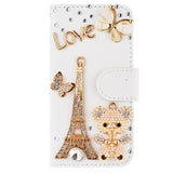 3D Diamond Crystal Luxury Flip PU Leather Case for Samsung Galaxy