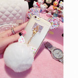 Fashion Crystal Mice Ear Case For iPhone