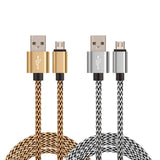 Aluminum USB A Male to Micro USB Data Sync Faster Charger Cable: 2M 1M
