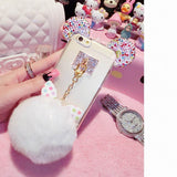 Fashion Crystal Mice Ear Case For iPhone
