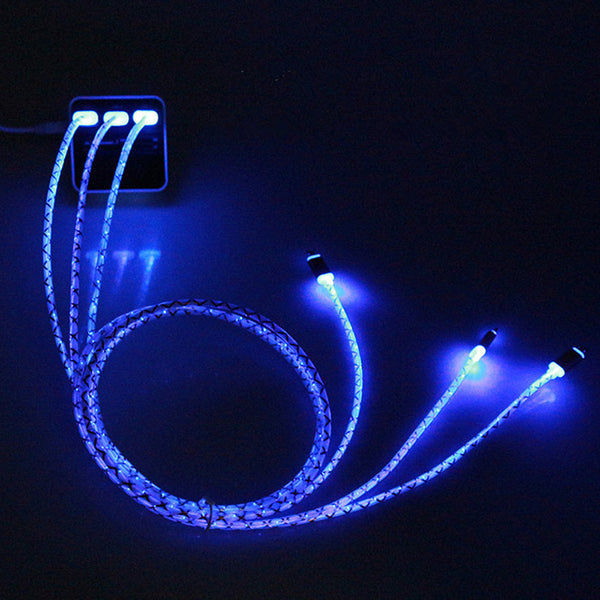 1M LED Light Micro USB Charger Cable for Samsung galaxy S7 Edge
