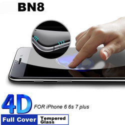 9H Hardness 4D Curved Edge Full Cover Tempered Glass for iphone