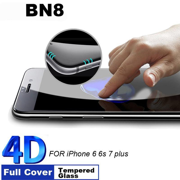 9H Hardness 4D Curved Edge Full Cover Tempered Glass for iphone