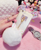 Fashion Crystal Mice Ear Case For iPhone